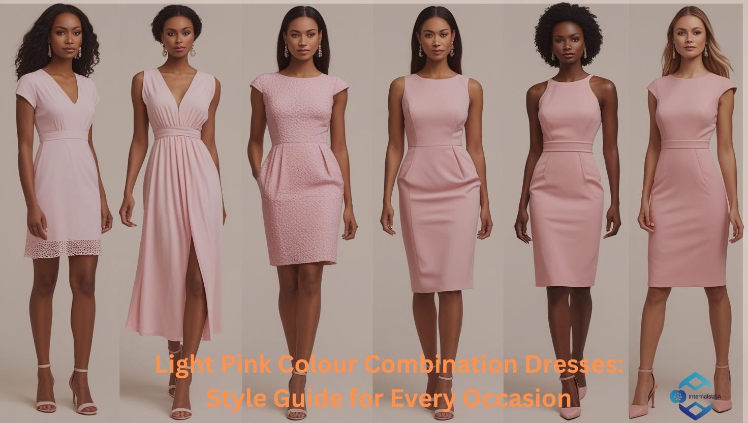 light pink colour combination dresses