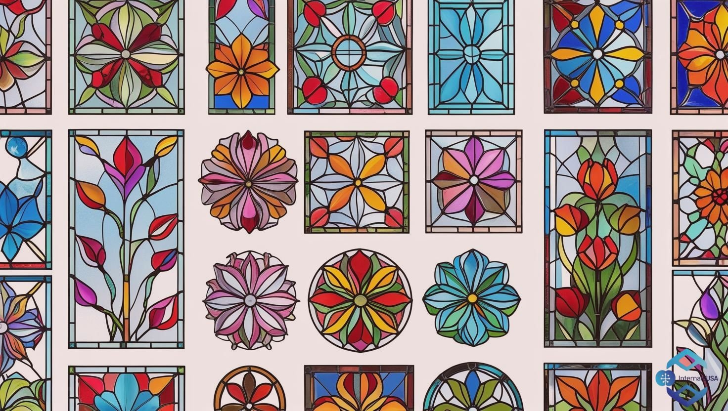 glass painting designs outline