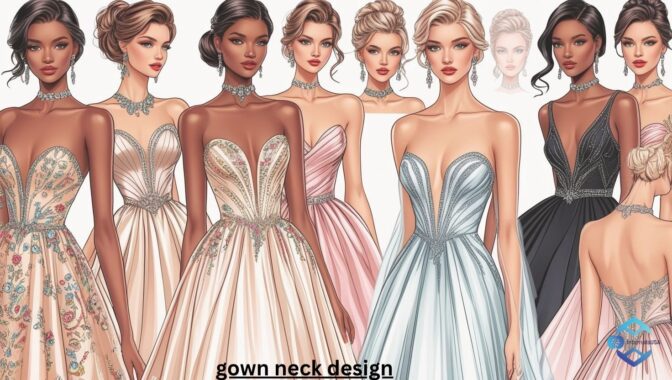 gown neck design