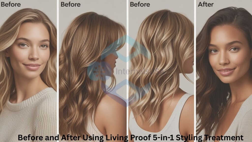 Before and After Using Living Proof 5-in-1 Styling Treatment