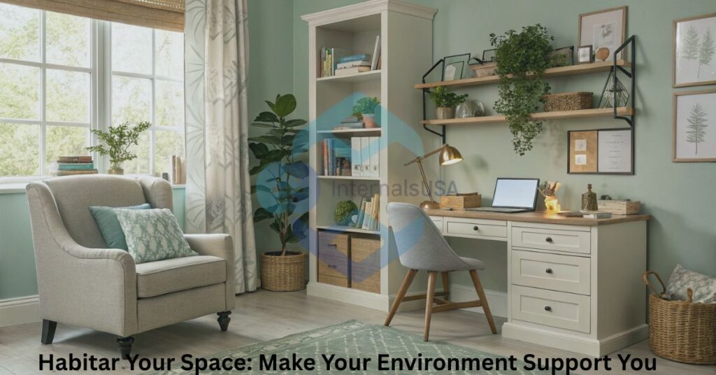 A calm and inspiring workspace designed to nurture focus, creativity, and well-being—showing how to habitar with intention.