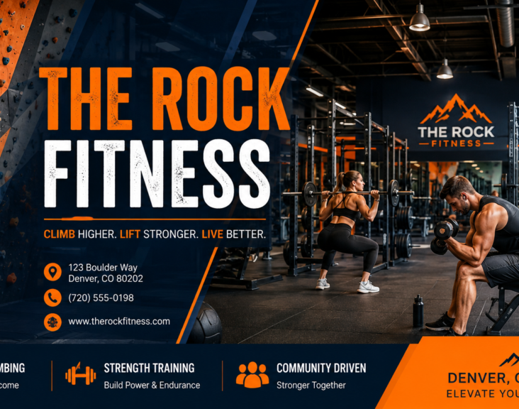 The Rock Fitness gym interior showing strength training equipment, free weights, and spacious workout floor in Astoria Queens