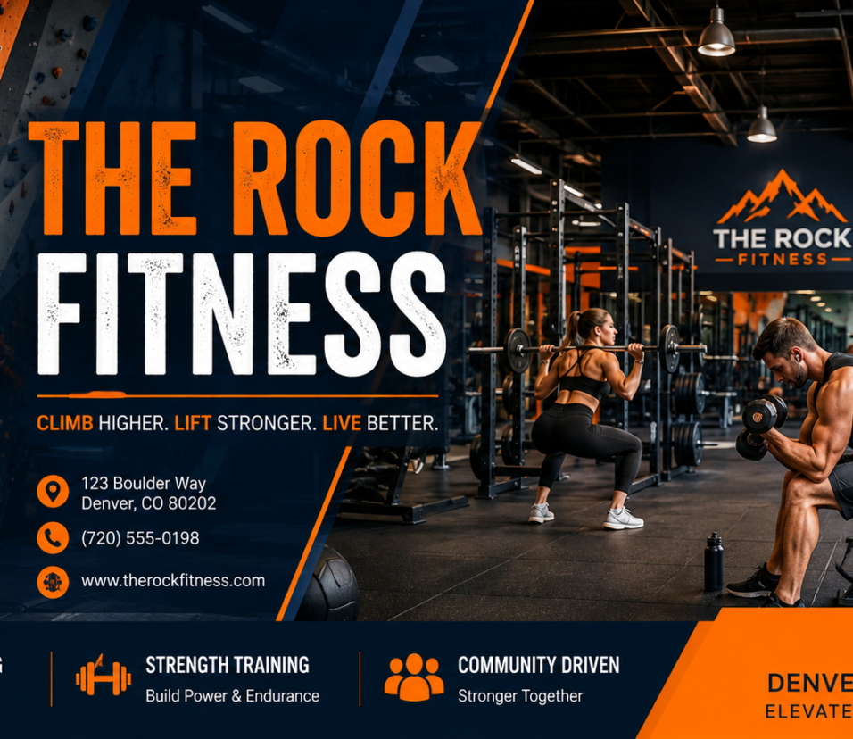 The Rock Fitness gym interior showing strength training equipment, free weights, and spacious workout floor in Astoria Queens